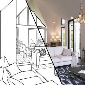 Moodboard Interior 3D Visualisaiton