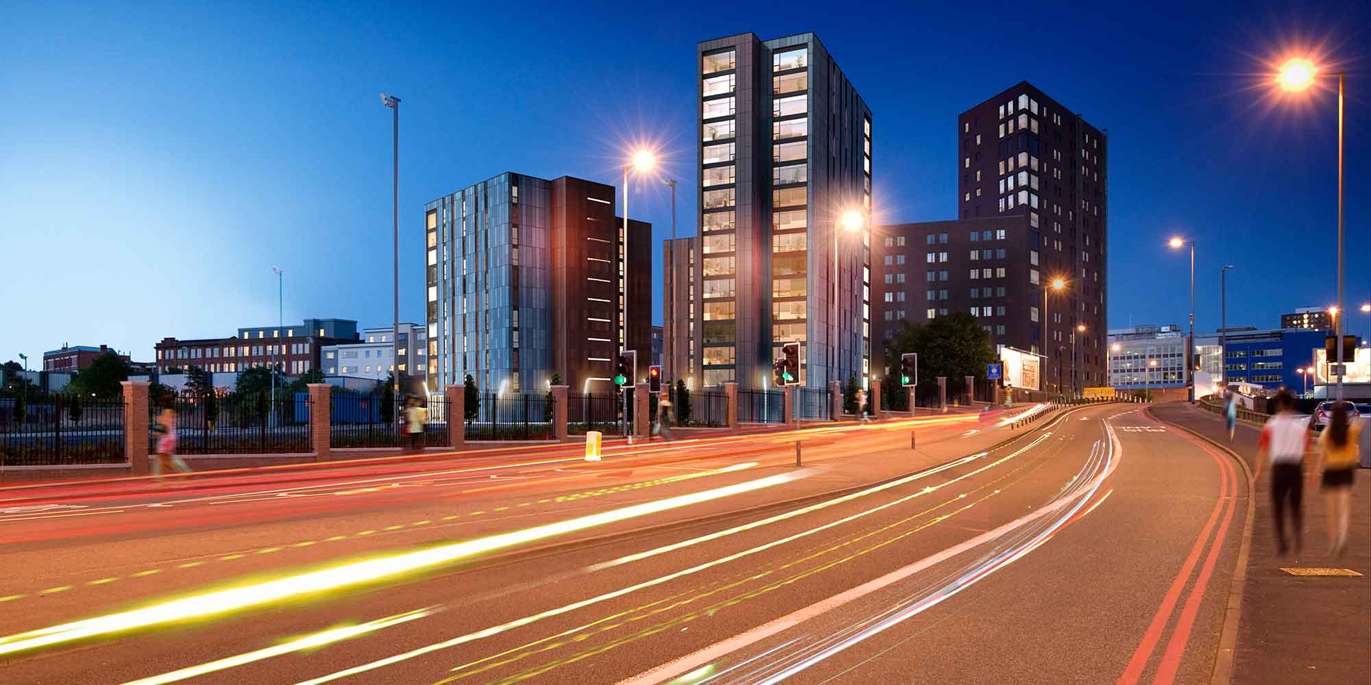 Architectural Visualisation – Urban Evening Photomontage