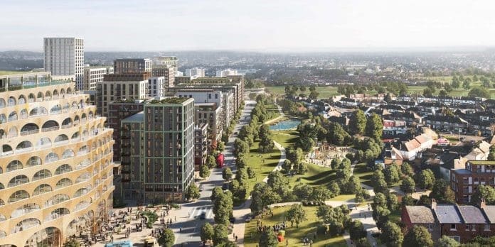 CGI of Wembley new-build housing
