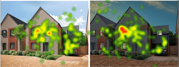 Day vs. night property image heatmap -  What images are best for marketing property?